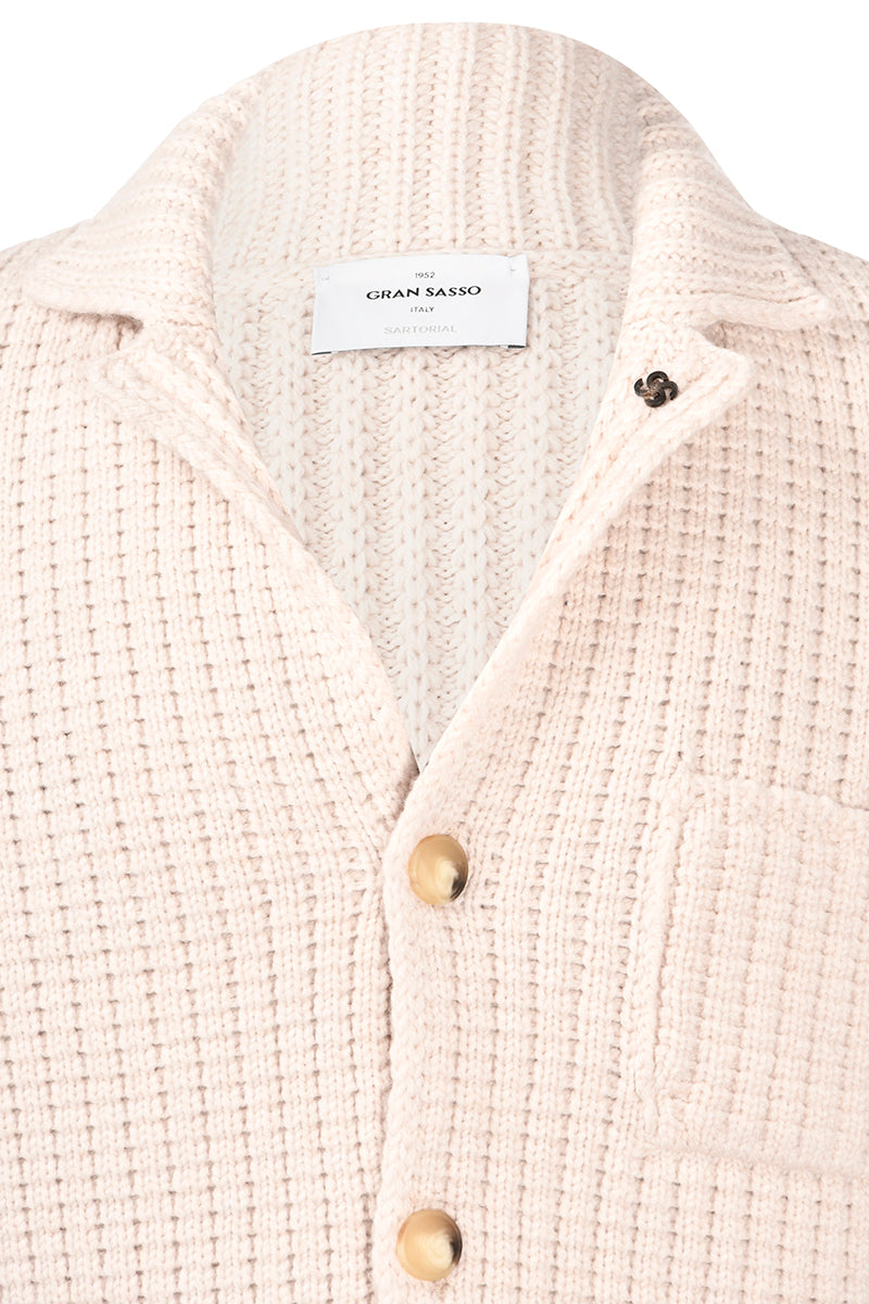 Waffle Stitch Super Geelong Knit Jacket