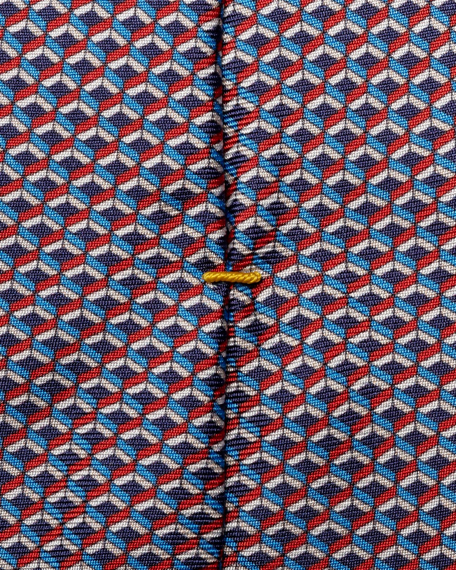 Geometrical Print Silk Tie