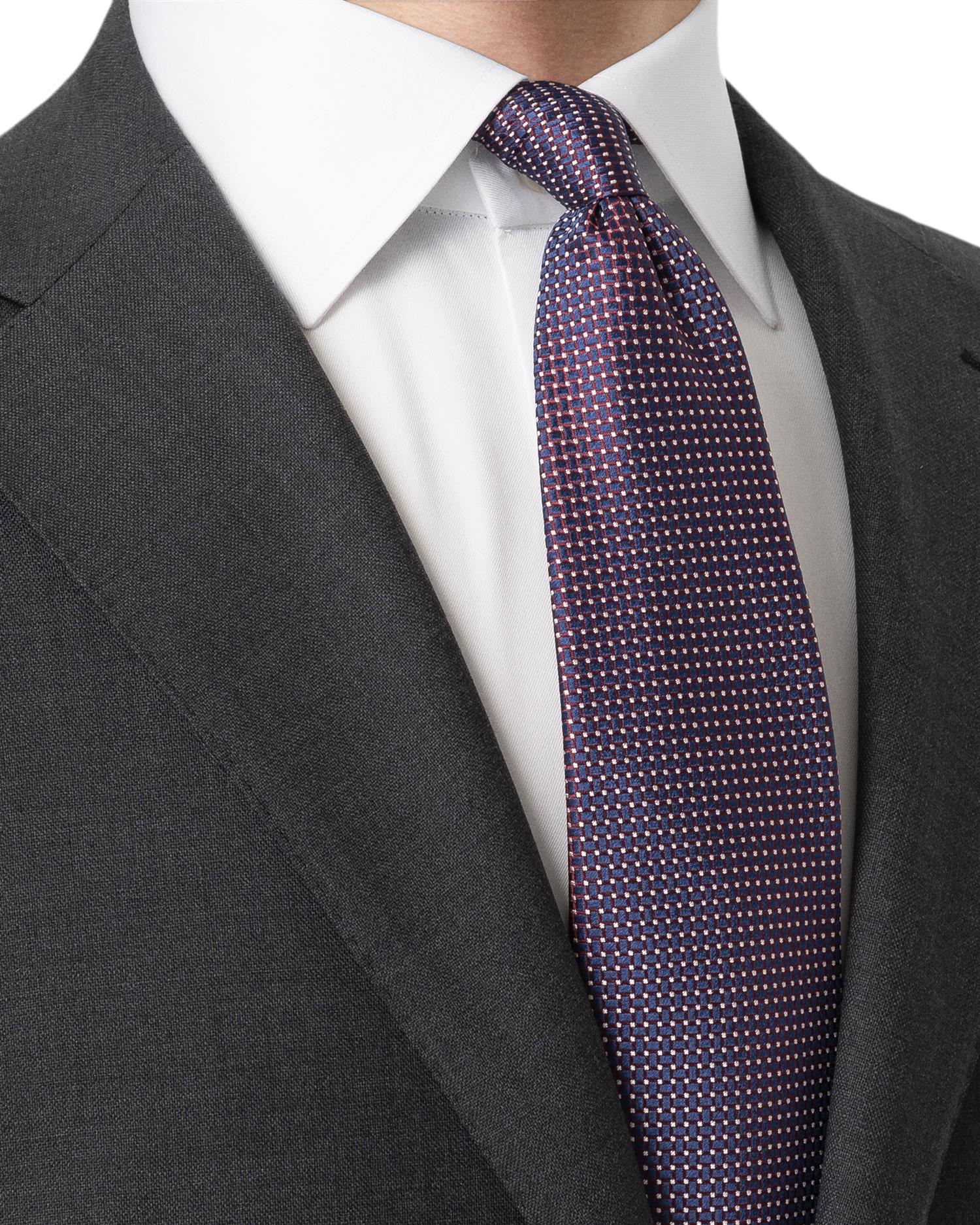 Micro Geometric Woven Silk Tie