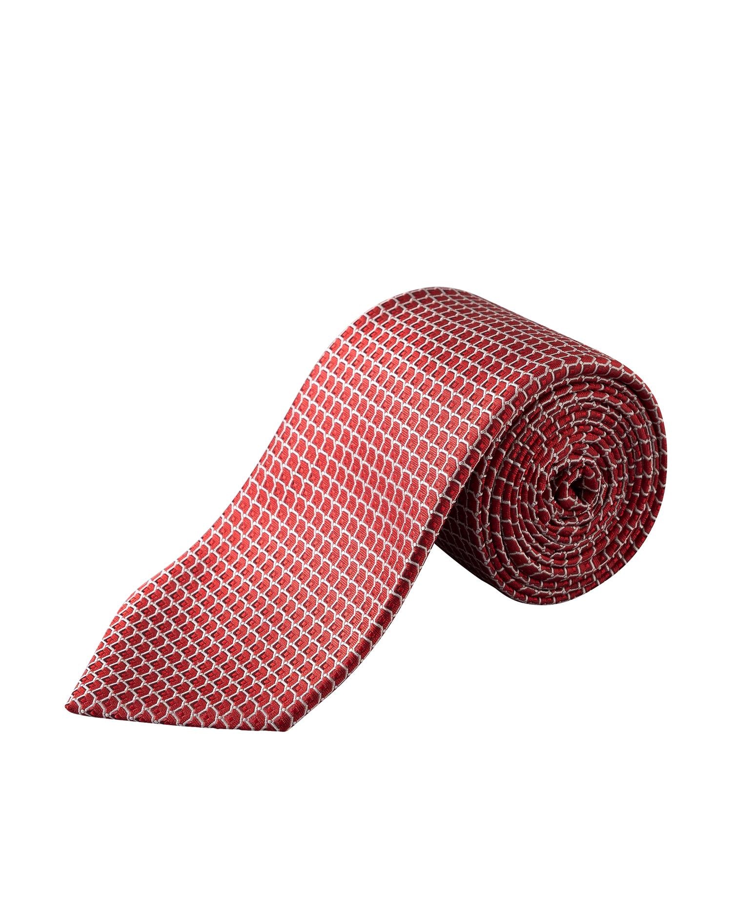 Geometric Woven Silk Tie