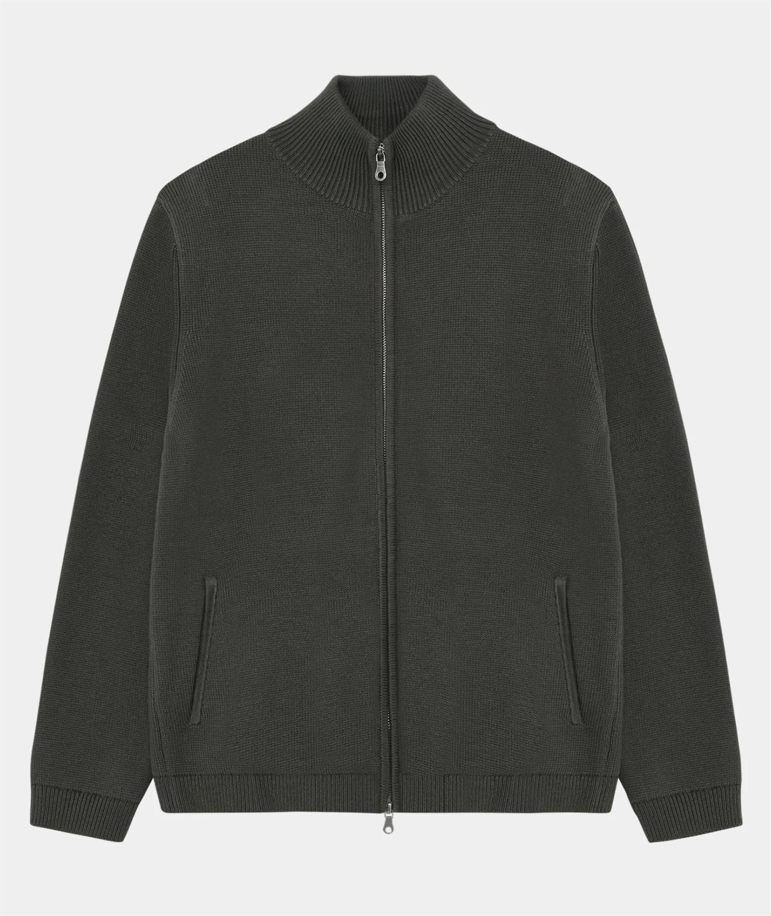 Zipper Knit Cardigan - Bosco