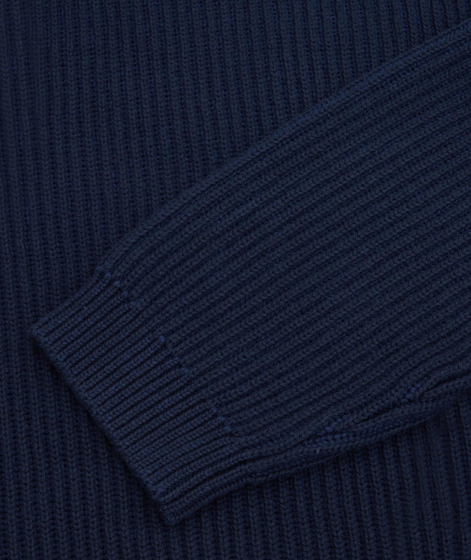 Boxy Cotton Knit - Navy