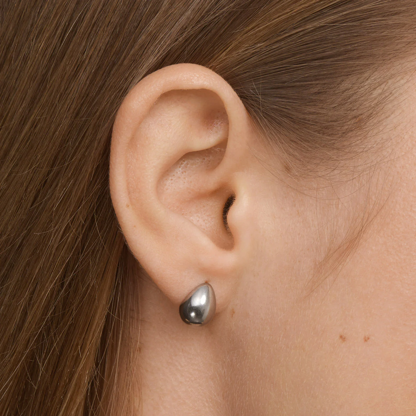 May -  Classic Drop Earrings Stainless Steel - Silver